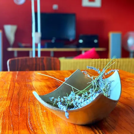 Modern Red & Blue Apartment Podstrana